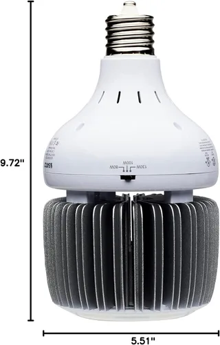 Vista 8 de Satco S33114 Hi-Pro LED High Bay - Luz de repuesto HID seleccionable, color blanco, 80W/100W/130W