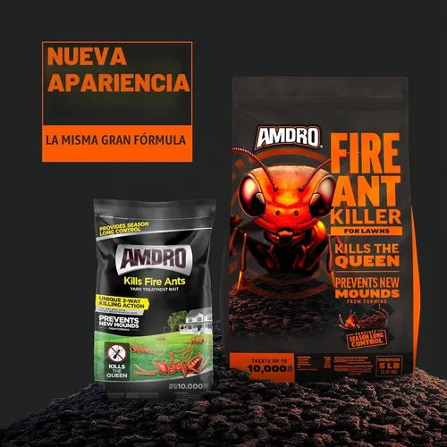 Vista 4 de Amdro Asesino de hormigas de fuego para césped de 5 libras