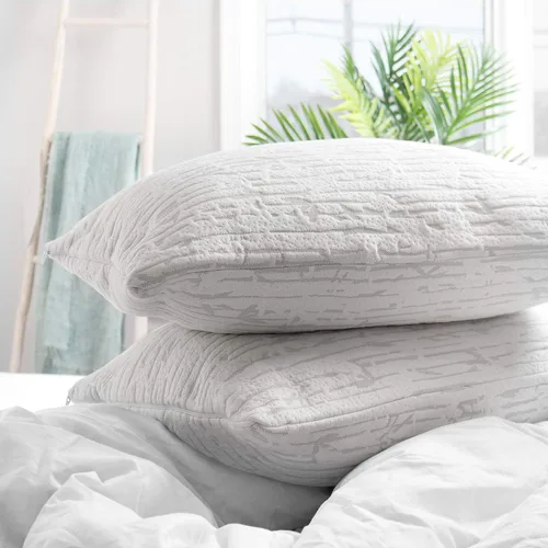 Vista 2 de Clara Clark Almohada de espuma viscoelástica triturada tamaño King, almohada para dormir, almohada de espuma viscoelástica ajustable con funda