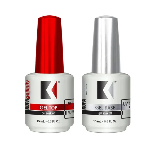 Vista 10 de KUPA GelFinity - Capa base de gel, enlace adhesivo superior para esmalte de uñas de larga duración, base profesional de inmersión UV/LED, 0.5 onzas
