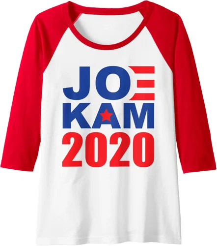 Vista 15 de Biden Harris 2020 Team Camiseta de béisbol raglán JOE KAM, Negro, S