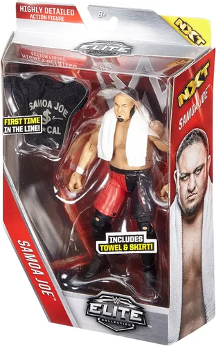 Vista 5 de Figura de acción de Samoa Joe de WWE Articulación de lujo, atuendo de anillo auténtico, expresión detallada de personajes, accesorios icónicos