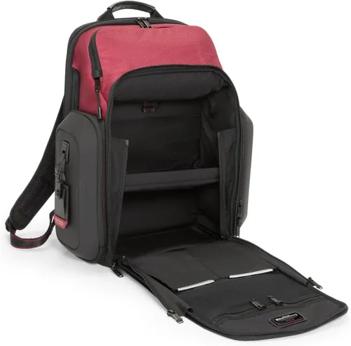 Vista 7 de TUMI - Mochila grande para portátil Alpha Bravo Esports Pro - Mochila definitiva para atletas de deportes electrónicos - Red Ombre, Rojo ombre