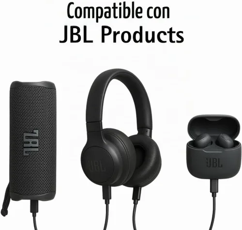 Vista 7 de Fuente de alimentación USB-C de 65 W compatible con altavoces y auriculares Bluetooth inalámbricos JBL - JBL Charge 4/5/6, Flip 5/6/7, Pulse 4/5