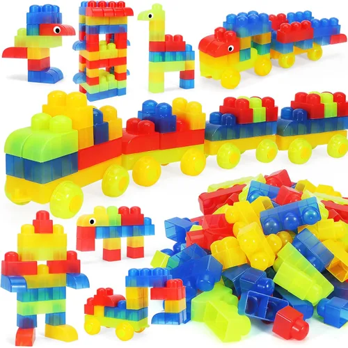 Vista 11 de Mega bloques para niños pequeños de 1 a 3 bloques de construcción grandes
