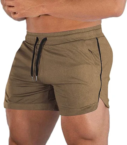 Vista 20 de EVERWORTH Pantalones cortos deportivos para hombre, pantalones cortos de entrenamiento para gimnasio, pantalones cortos casuales para correr