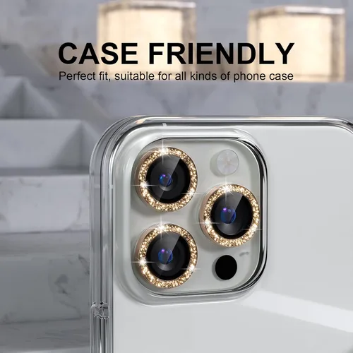 Vista 151 de Choiche Compatible para iPhone 16 Pro/iPhone 16 Pro Max Protector de Lente de Cámara, Vidrio Templado 9H Protector de Pantalla de Cubierta de Cámara