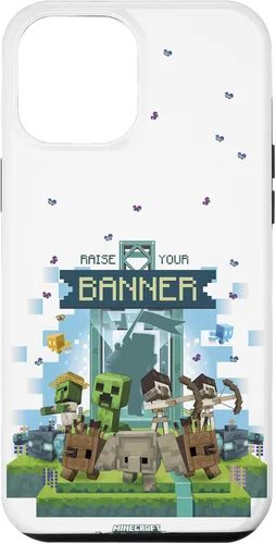 Vista 26 de Minecraft Legends Raise Your Banner Mobs Group Shot - Carcasa para iPhone 17
