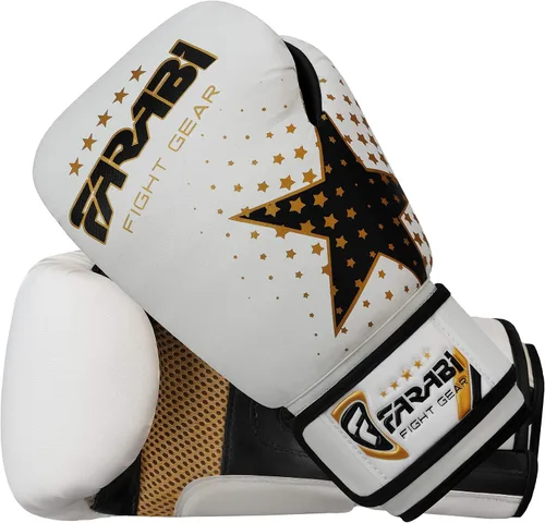 Vista 6 de Farai - Guantes de boxeo para niños, 6 onzas, guantes de entrenamiento de kickboxing, Muay Thai, los mejores guantes para entrenamiento en bolsa