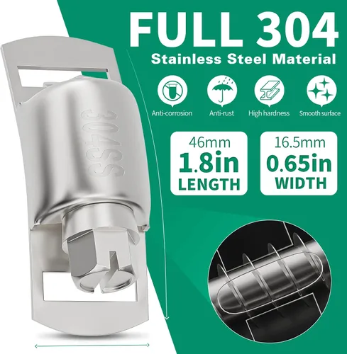 Vista 2 de OURU Paquete de 10 Abrazaderas para Mangueras de Acero Inoxidable Sujetadores Más Resistentes, Sujetadores de Abrazadera Helicoidal de Tornillo