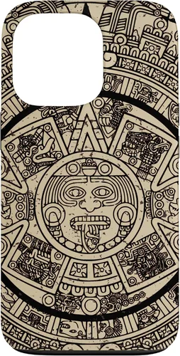 Vista 10 de Funda para iPhone 16 Mexican Aztec Sun Stone Maya Calendar VII