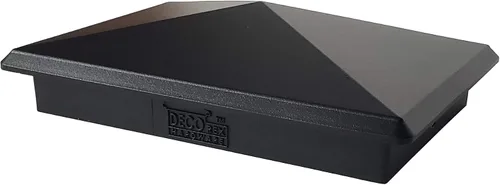 Vista 22 de Tapa de aluminio en forma piramidal para postes de madera, color negro (4 unidades)