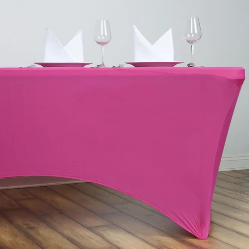Vista 5 de BalsaCircle - Mantel rectangular de elastano ajustable de elastano de 6 pies, color verde manzana, elástico, para decoración de boda, comedor