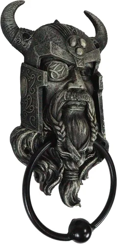 Vista 3 de Ebros Gift Gobernante nórdico vikingo de Asgard Warrior Raven God Odin The Alfather - Alabador decorativo para puerta con resina hecha a mano