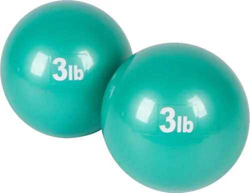 Vista 2 de Trademark Innovations Pelota de ejercicio de tonificación ponderada - Juego de 2