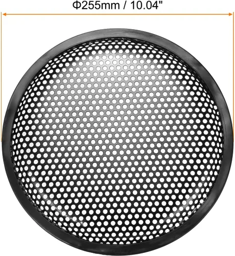 Vista 2 de Cubierta de rejilla de altavoz de malla negra protector de parrilla de subwoofer (con clips, tornillos), [para bricolaje de audio doméstico], 10
