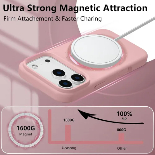 Vista 112 de Funda magnética de silicona para iPhone 13 Pro, color blanco antiguo [Compatible con Magsafe] [Forro de microfibra suave antiarañazos], funda