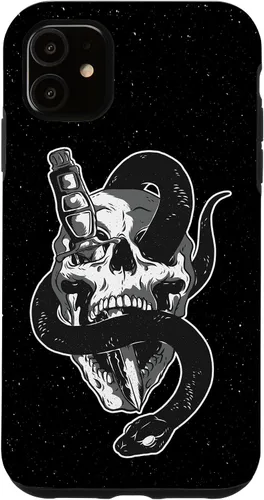 Vista 5 de iPhone 15 Skull Graphic Goth Gifts Pretty Gothic Funda básica para teléfono celular