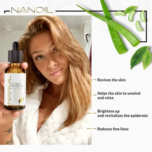 Vista 5 de Nanoil Suero facial 1.7 fl oz - Suero facial para todo tipo de piel, suavizante e iluminador, cuidado de la piel, nutritivo, antienvejecimiento e