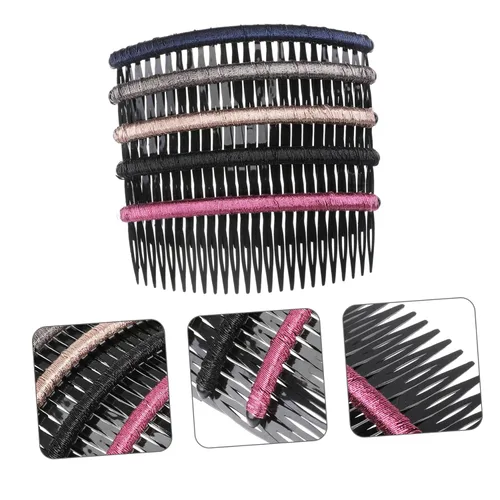 Vista 2 de 10 unids nupcial peine de pelo peine diapositiva horquilla para el cabello de las mujeres versión core
