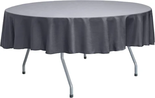 Vista 22 de Ultimate Textile Mantel redondo reversible Shantung Satin Majestic de 84 pulgadas, color rosa hielo