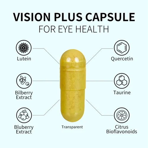 Vista 4 de AvailNaturals Vision Plus Vitaminas para los ojos con luteína 20 mg, extracto de arándano y arándano, antioxidantes clave para el apoyo a la salud