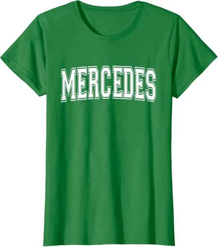 Vista 29 de MERCEDES TX TEXAS USA - Camiseta deportiva vintage estilo Varsity, Negro, S