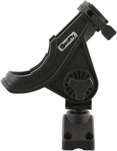 Vista 2 de Scotty 280 Baitcaster/ Spinning Rod Holder w/ #241 Side Deck Mount 360 Degree Rotation, Heavy-Duty Nylon, Fishing Accessory, Adjustable