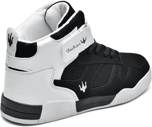 Vista 5 de KUXIE - Zapatos de piel,a la moda de corte alto para hombres, tenis casuales, para exteriores, entrenamiento