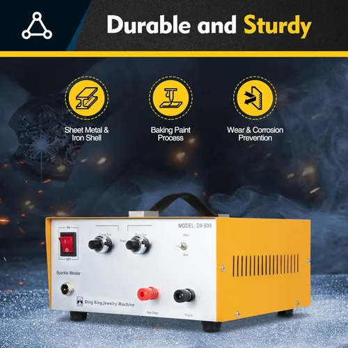 Vista 2 de Máquina de soldadura por puntos de joyería, soldador de puntos de brillo de pulso 110 V 80 A, máquina de soldadura por puntos portátil con mango DIY