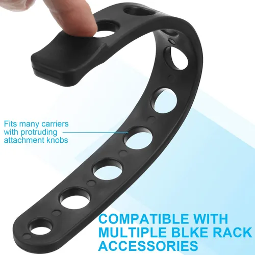 Vista 6 de Boao Correa de goma para portabicicletas, 6 piezas, correa de repuesto para bicicleta (negro)