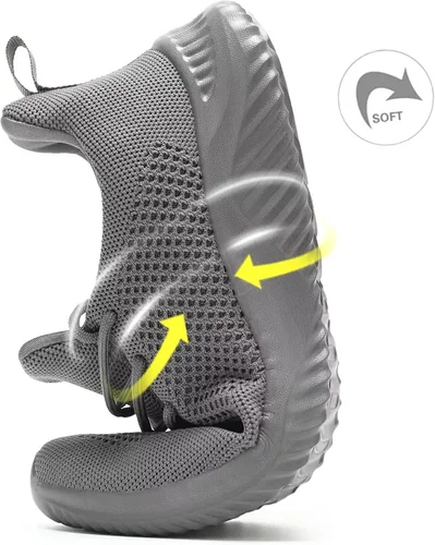 Vista 6 de Zapatos de tenis sin cordones para hombre, ligeros, transpirables, informales, suela suave, malla para el trabajo, gimnasio, tenis