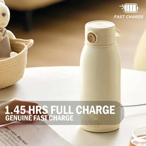 Vista 5 de Calentador de biberones portátil para viajes, calentamiento de leche rápido y seguro sobre la marcha, recargable por USB, perfecto para alimentación