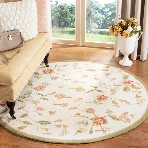 Vista 29 de SAFAVIEH Chelsea Collection - Alfombra decorativa de 1 pies 8 pulgadas x 2 pies 6 pulgadas, color negro, lana de campo francesa enganchada a mano