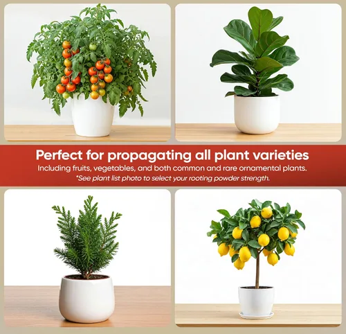 Vista 5 de Hormex Polvo de hormona de enraizamiento #8 (0.80% IBA) para plantas, árboles y arbustos de madera semidura, estimulador de raíces de alta