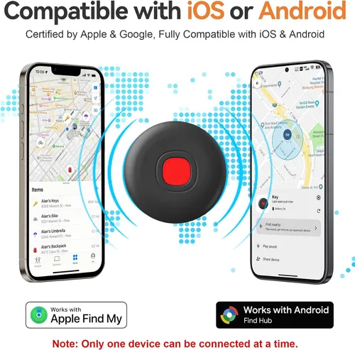 Vista 2 de Etiquetas de seguimiento de aire 2026 para Android o iOS, etiquetas inteligentes Bluetooth de doble sistema, aplicación Find My o Google'S Find Hub