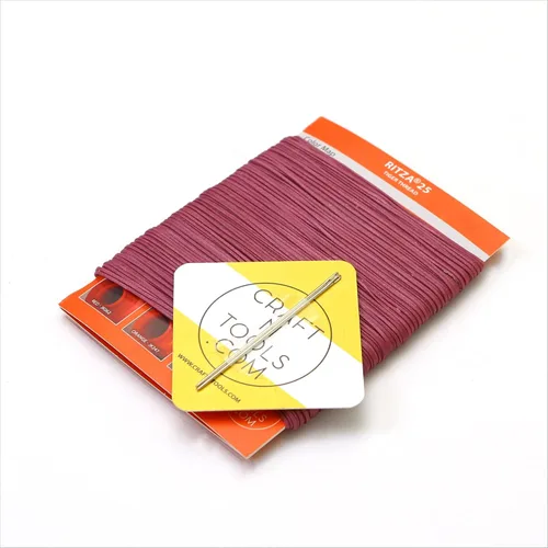 Vista 15 de Amber Glow RITZA 25 Tiger Thread for Leather Craft Hilo de tigre encerado Poliéster de 0.047 in