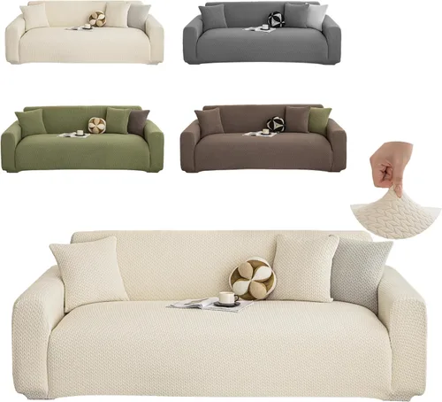 Vista 13 de Fundas elásticas para sofá de 2 cojines, aptas para mascotas, lavables, protectores de muebles con parte inferior elástica para gatos y perros