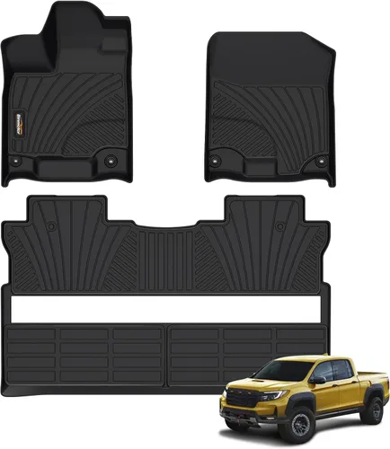 Vista 55 de Alfombrillas para todo tipo de clima y forro de carga para Volkswagen Atlas 2018-2026 (asientos de 6 pasajeros), juego completo de 3 filas