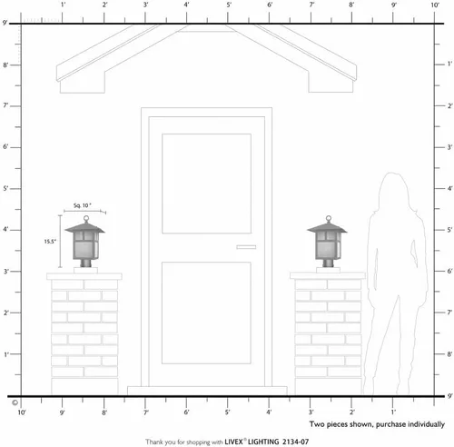 Vista 9 de Livex Lighting 2134-07 Montclair Mission 1 Light Outdoor Bronze Finish - Cabezal de poste de latón macizo con vidrio Tiffany iridiscente