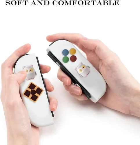 Vista 8 de PERFECTSIGHT Switch - Tapas de botón de silicona Joy Con con agarre para el pulgar, cubierta de joystick compatible con Nintendo SwitchOLEDSwitch