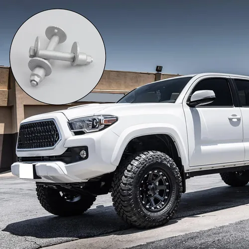 Vista 6 de Pernos de ajuste de punta inclinada de alineación delantera, pernos de alineación de punta de leva de control inferior aptos para Toyota Tundra