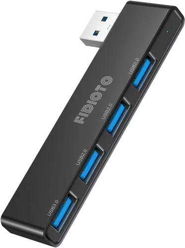 Vista 20 de Paquete de 2 Concentradores USB, Fidioto Concentrador USB de 4 Puertos (1 * Hub 3.0, 3 * Hub 2.0), Concentradores de Red para Laptop, iMac Pro