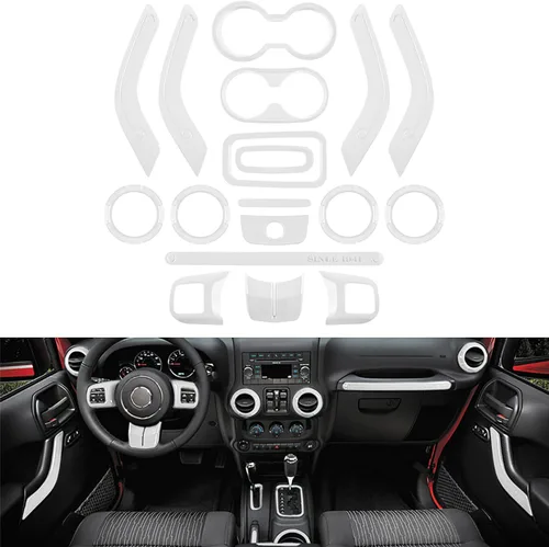 Vista 14 de E-cowlboy Juego completo de 18 piezas de adornos para interior de auto, kit de adornos para interior de auto