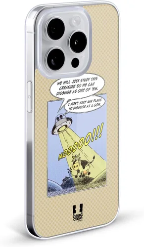 Vista 2 de Head Case Designs Cow Lift All About Aliens - Funda de gel [protección de grado militar] compatible con Apple iPhone 14 Pro Max y compatible