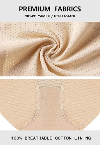 Vista 5 de voenxe Ropa interior hipster sin costuras para mujer, braguitas transpirables para mujer, bragas invisibles, ropa interior cómoda para mujer