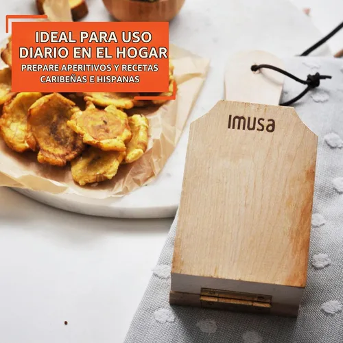 Vista 6 de Tostonera para relleno de tostones. por Imusa Diámetro del molde: 2 3/4 pulgadas, longitud total de 8 pulgadas, práctica correa para colgar, 1