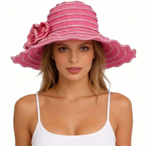Vista 12 de FORBUSITE Sombreros de sol plegables vintage para mujer, para playa, jardín, viajes, protección UV