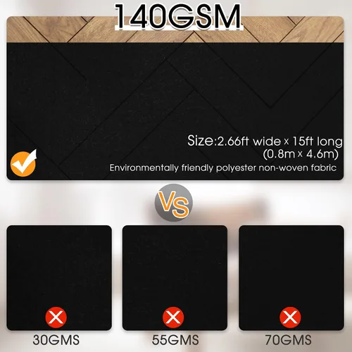 Vista 2 de Alfombra de pasillo negra para fiesta, alfombra de 140GSM 0,79mx4,6m para decoraciones de fiesta, alfombra de pasillo negra para fiesta