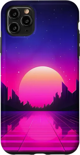 Vista 13 de Retrowave Vaporwave Synthwave 80s Style Case for iPhone 17